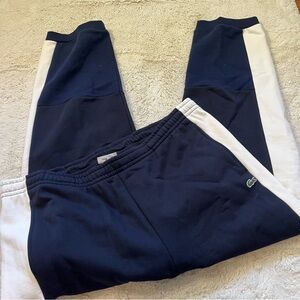 Lacoste Sweatpants Mens Navy Blue Fleece Joggers Crocodile Logo 2XT